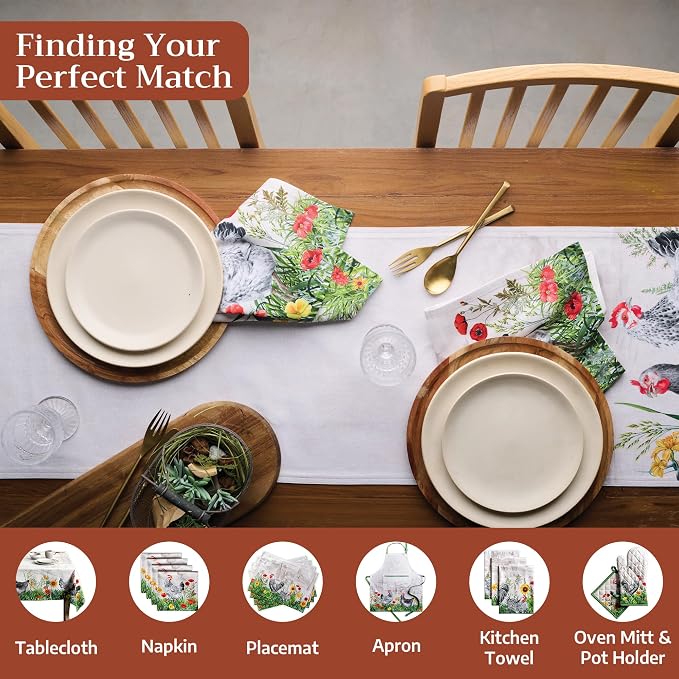 Maison d' Hermine Table Runner 100% Cotton 14.50" x 72" | Table Runners 72 - Image 4