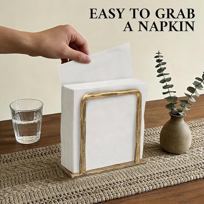 Napkin Holder for Table，Heavy duty solid Metal Hand Forged Standing Napkin - Image 3