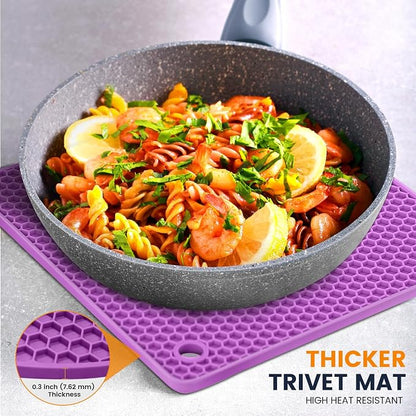 Silicone Trivet Mats 4 Heat Resistant Pot Holders Multipurpose Non-Slip Hot Pads - Image 4