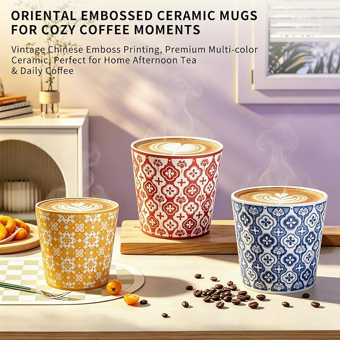 YQ&AMK 8.79oz Hand-Painted Butterfly Ceramic cups - Image 5