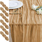 Cheesecloth Table Runner 10FT 6Pcs Khaki Boho Gauze Rustic Sheer Runners | by Xiomot