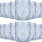 Qinyoung 12 Plastic Vintage Drinking Glasses 8.5oz Stemless Retro Embossed Wine by Qinyoung