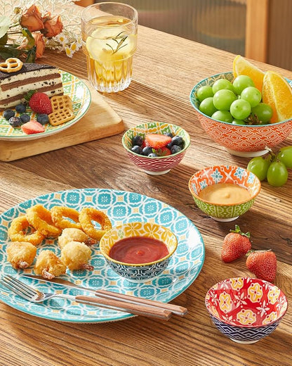 Ceramic Dipping Bowls, 3.5 inch Small Bowls for Dipping, 4oz Mini Bowl for Soy Sauce, Condiments, Side Dishes, Charcuterie Boards, Set of 6