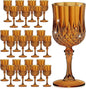 7OZ Plastic Wine Glasses, Reusable Vintage Goblets Unbreakable Drinking Glasses by Unknown