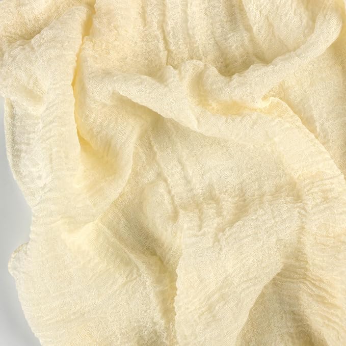 Beige Cheesecloth Table Runner Gauze Rustic Boho Home Decoration | 30x120 Inches - Image 5