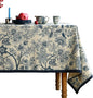 ISAENNE Designer French Linen Table Cloth for Rectangle Table,Blue Floral Washable Indoor Tablecloth,Durable Home Decor Tablecloths for Dining Thanksgiving Kitchen Party Christmas,55"*79"-Ruyi B