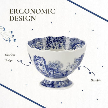 Spode Blue Italian 4.75-Inch Footed Bowl - Image 2