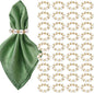 200 Pcs Pearl Napkin Rings, Exquisite Gold Napkin Rings Bulk, Suitable by YMGN
