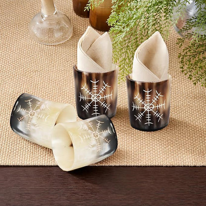Handicrafts Home Viking Horn Shot Glasses Set of 12, Rustic Viking Drinkware - Image 6