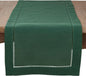SARO LIFESTYLE Hemstitched Border Table Runner, Jasper Green by SaroLifestyle