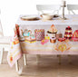 Maison d' Hermine Premium Table Cloth Rectangle Table 100% Combed Cotton 90 x 70 Inches Tablecloth Reusable Decorative for Dining Room, Farmhouse, Home, Party, Festive & Wedding - Pastries