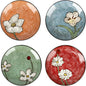 Ceramic Salad Plates Set of 4, 8.2 Inch Underglaze Painting Dessert Plates, Appetizer Plates-Microwave, Oven and Dishwasher Safe, Scratch Resistant