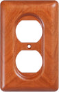 Cherry Wood Outlet Cover Single Duplex Decorative Wall Outlet Cover Solid Wood Quality Design Elegant Home Decor