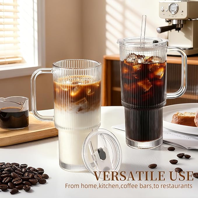 Iced Coffee Cups with Lids: Coffee Bar Accessories - Image 6