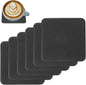 uxcell 6 Pcs Faux Leather Coasters, 3.9 x 3.9 Square Coasters by uxcell