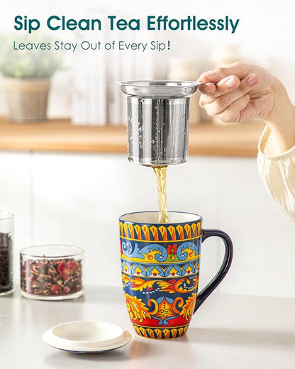 vancasso 18 Oz Tea Infuser Mug - Image 5