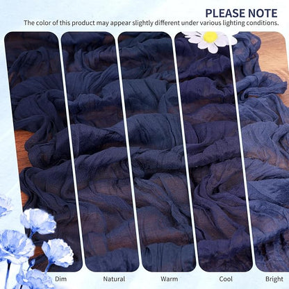 30 Pack Cheesecloth Table Runner 10FT Navy Blue Table Runner Boho Gauze Cheese - Image 7
