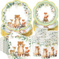 Funnymoom 250 Pcs Woodland Baby Shower Party Decorations Safari Animals Paper by Funnymoom
