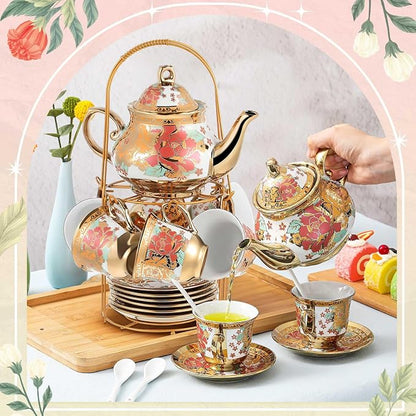 Zhehao 20 Pcs Porcelain Tea Set - Image 4