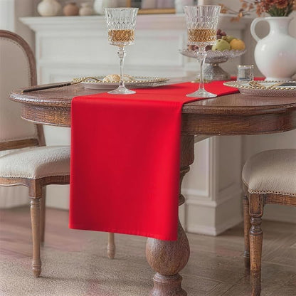 Red Table Runner, Waterproof Washable Runners 36 Inches Long | Reusable 12x36 - Image 2