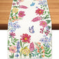 Summer Wildflower Table Runner Butterfly Burlap Table Runners, Watercolor by BEAUTYROMANCEFORYOURLIFE
