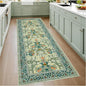 GarveeHome 2x6 Kitchen Runner Rug, Washable Rug for Hallway Non Slip Sage Green, Ultra-Thin Boho Soft Kitchen Runner Rug Botanical Carpet for Entryway, Laundry Room, Bedroom Floor Mat