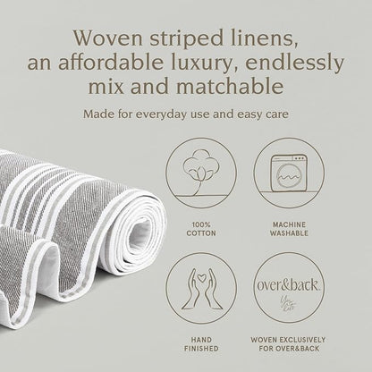 Over&Back 18x90 Woven Striped Table Runner - Image 2