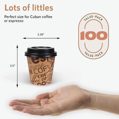 Upper Midland Products Pack Of 100 2.5 Oz Disposable Espresso Cuban Coffee Mini - Image 3