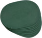 Noctiflorous Oval Braided Placemats Set of 8 Woven 12x18 Inch Non Slip Washable Heat Resistant Place Mats Round Tablemats for Dining Kitchen Party Daily Table Decor Dinner Mats (Solid Forest Green, 8)