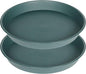 2 Pack of 14 inch Plant Saucer, 1.7" Depth Tray, Large Deep Garden Plastic by Bleuhome