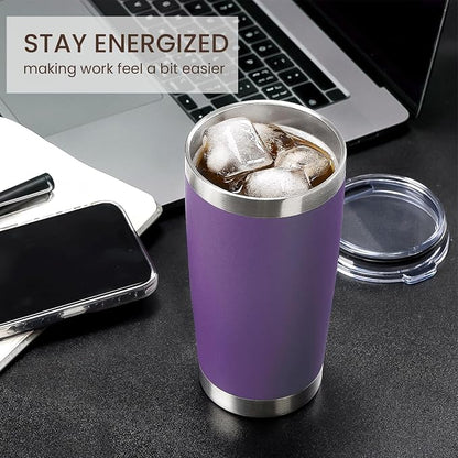 MEWAY 20oz Tumbler 8 Pack Double Wall Vacuum Insulated Travel Mug Bulk - Image 4