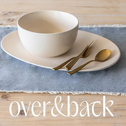 Over&Back 18x90 Woven Frayed Chambray Cotton Table Runner - Image 9
