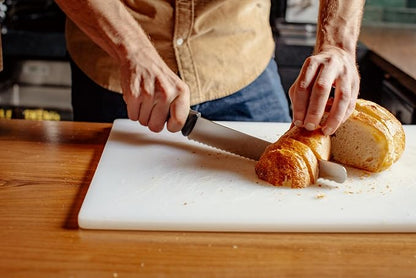 Mercer Culinary M23210 Millennia Black Handle, 10-Inch Wide Wavy Edge, Bread - Image 3