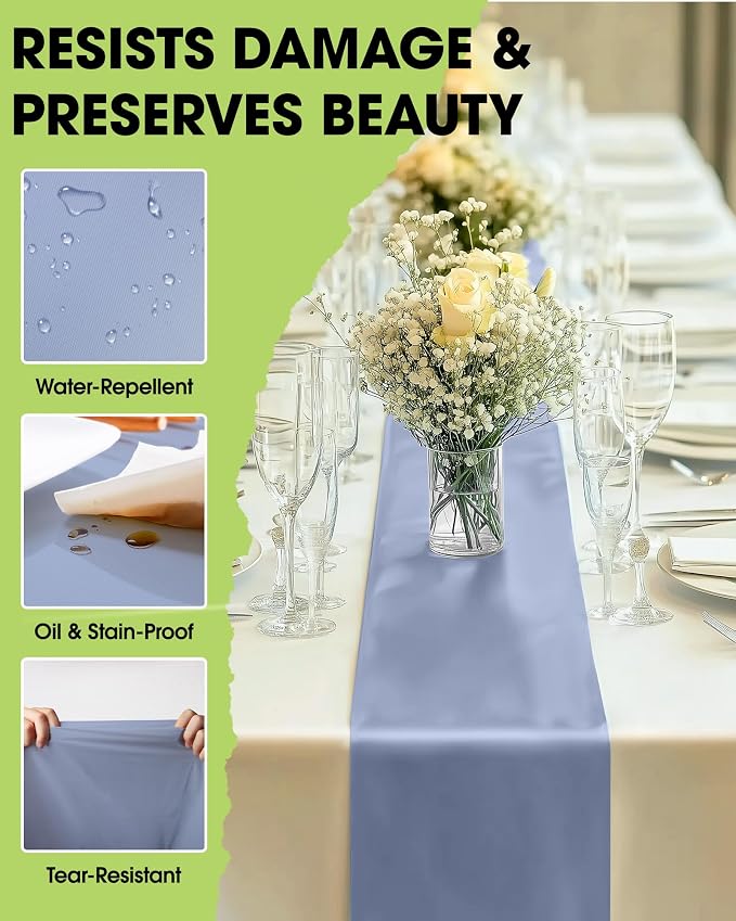 Pureegg Plastic Table Runners Disposable 30 Pack, 14 x 108 Inch Table Runner - Image 3
