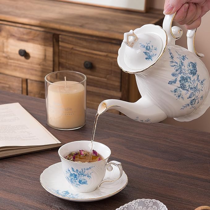 Agyiuns tea cups and saucers ceramic coffee mug 6oz - Image 6