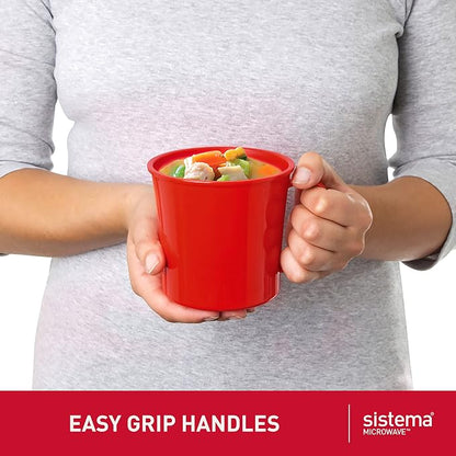 Sistema Microwave Soup Mugs | 656 ml | Microwave Food Containers - Image 4