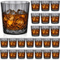 Yungyan 24 Pcs Plastic Clear Whiskey Glasses, 10 oz Unbreakable Reusable Old by Yungyan