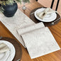 Jacquard Table Runner for Home Decor, 12x36 Inches, Milky White | Thick Table by ZIWUROAD