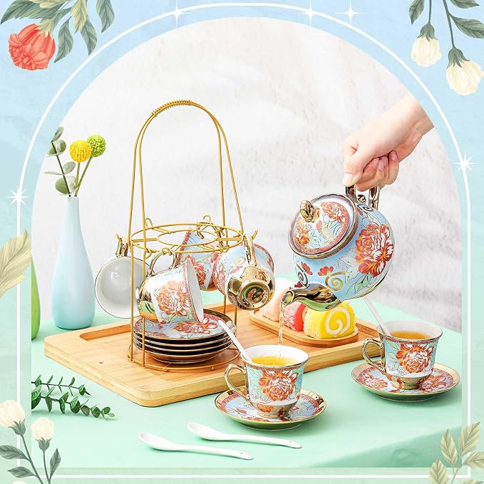Zhehao 20 Pcs Porcelain Tea Set - Image 3