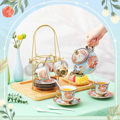 Zhehao 20 Pcs Porcelain Tea Set - Image 3