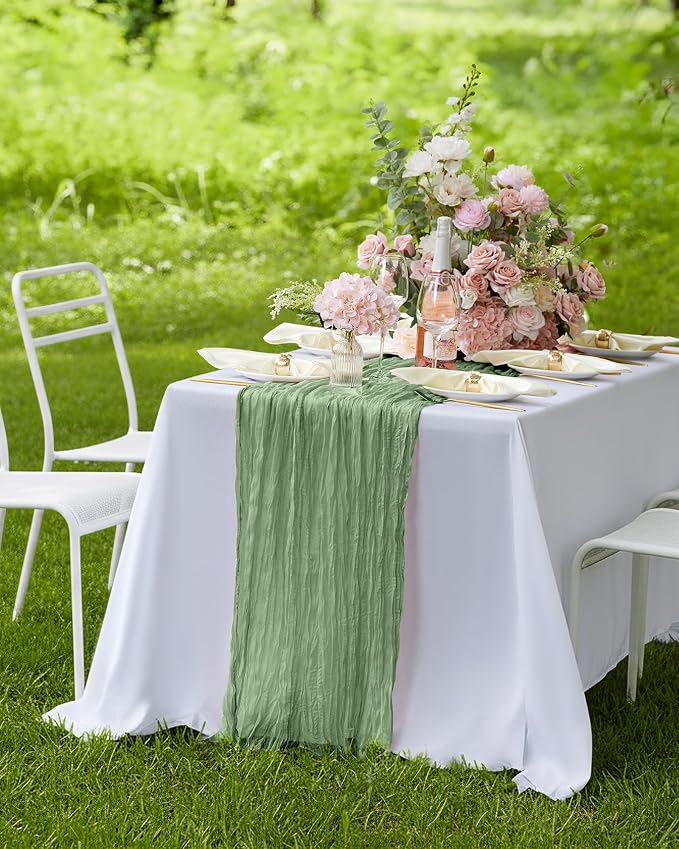 Pureegg 12-Pack Cheese Cloths Table Runner, Baby Shower, Wedding and Farmhouse - Image 7