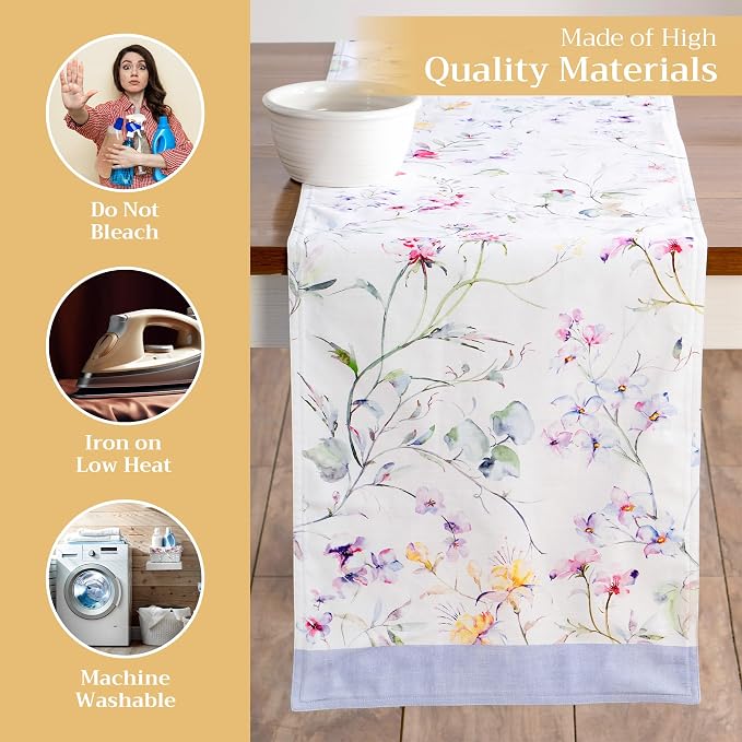 Maison d' Hermine Table Runner 100% Cotton 14.50" x 72" | Table Runners 72 - Image 3