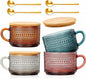 Vintage Glass Coffee Mugs Set by Khen