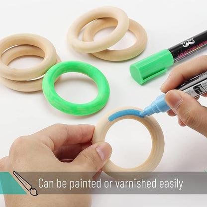 Mr. Pen- Wooden Rings, 10 Pack, Wooden Rings - Image 5