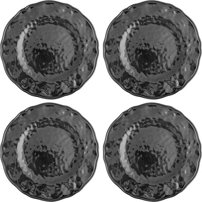 Karma, 8.75 inches Melamine Salad Plates Set of 4, Reusable Dishwasher Safe by KarmaGifts