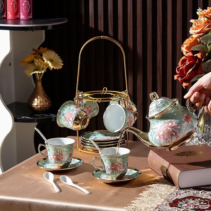 Zhehao 20 Pcs Porcelain Tea Set - Image 3