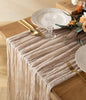 Vitalizart Cheesecloth Table Runner Nude 10ft Gauze Boho Rustic | 120 Inches by Vitalizart