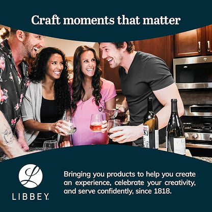 Libbey Hammered Stemless Wine Glasses Set of 8, 17-ounce, Dishwasher-Safe, Chiseled Textured Glassware Set, All Purpose Wine Glasses for Everyday Use