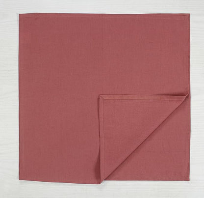Accent Home 100% Cotton Napkins, Delicate Cloth Napkins for Dinners, Parties and Weddings，18 x 18 Inch Set of 12 - Blush