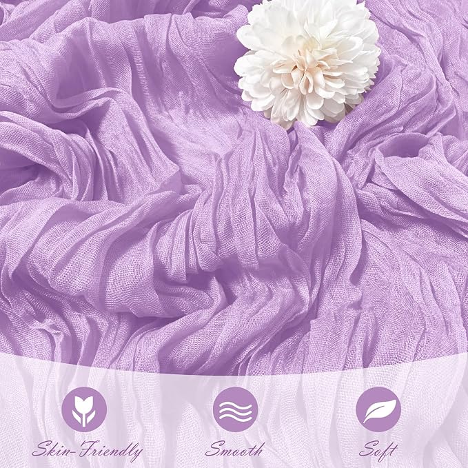 30 Pack Lavender Cheesecloth Table Runner 17 x 108 inch Cheese Cloth Table - Image 5